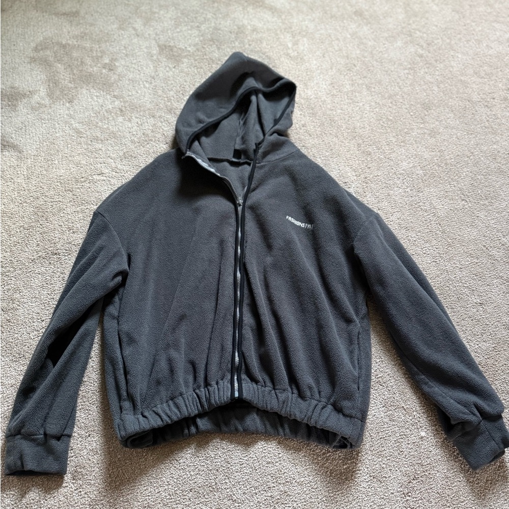 FashionStyle Gray Fleece Jacket
